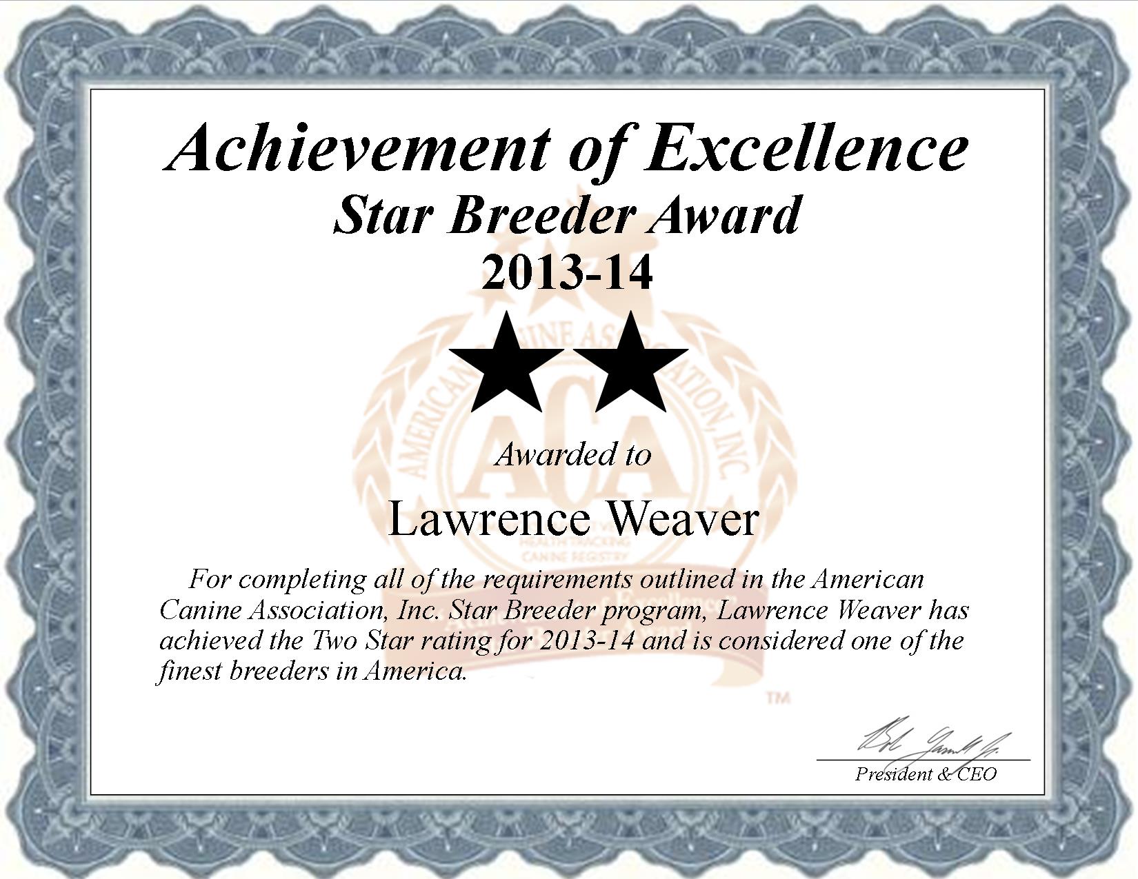 Lawrence, Weaver, dog, breeder, star, certificate, Lawrence-Weaver, Dundee, NY, New York, puppy, dog, kennels, mill, puppymill, usda, 5-star, aca, ica, registered, Shiba Inu